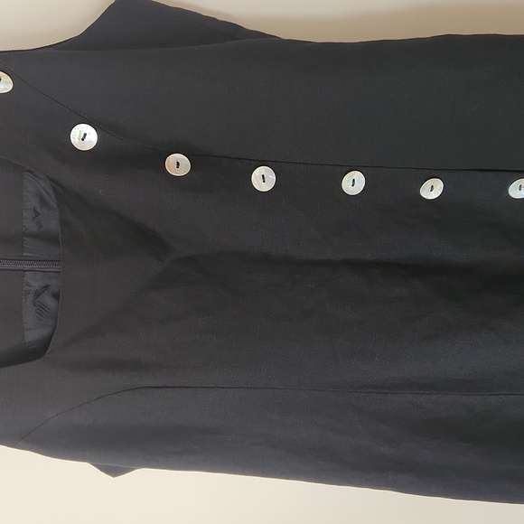 Spiegal Black Vintage Sleeveless Linen Blend Dress. Size 4 - Picture 2 of 9